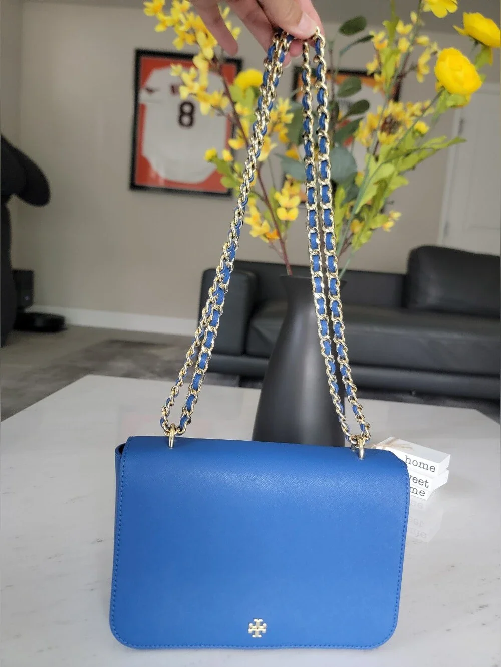 Tory Burch Emerson Shoulder Bag Regal Blue – Excellent Condition